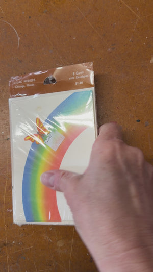 Rainbow Butterfly notecards - 8 pack