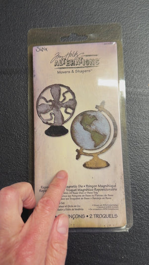 Tim Holtz Vintage Fan & Globe set