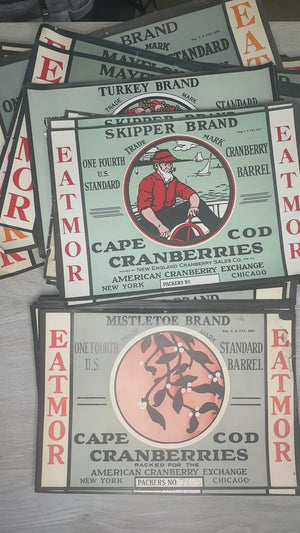 Cape Cod Cranberries crate labels