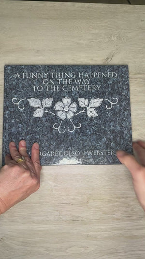 A Funny Thing Happened on the Way to the Cemetery - signed by author