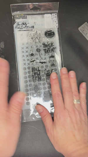 Tim Holtz Stampers Anonymous Halloween Clear Stamp Set