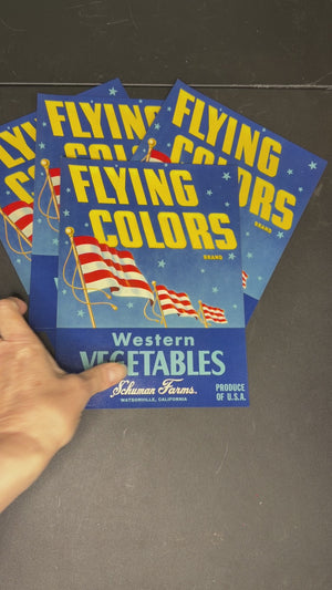 Flying Colors crate labels