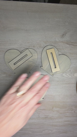 Wooden 5.5" heart - 2 pieces - LTP