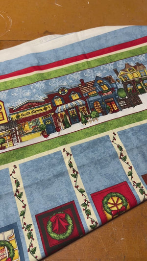 All Around the Town advent calendar fabric panel