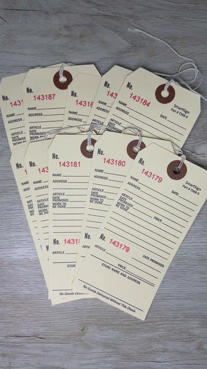 Repair/claim check tags - 10 pack