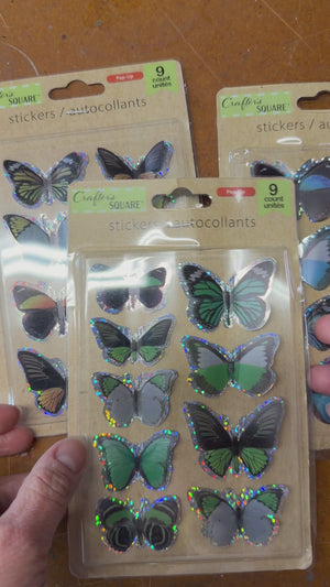 Pop Up Butterfly stickers