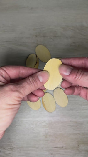 Wooden ovals for crafting - 10 pk - LTP