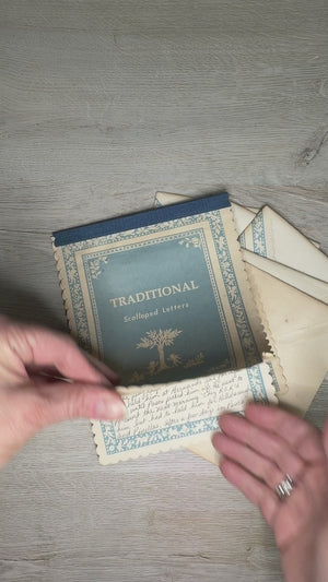 Traditional Scallop Letters stationery
