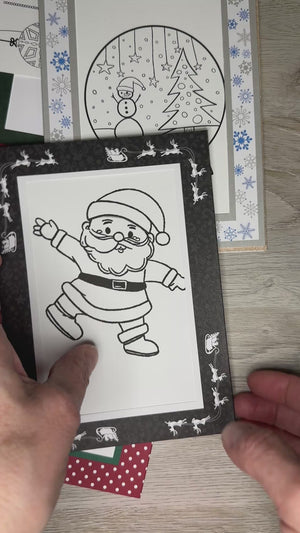 Holiday coloring card set