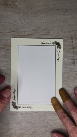 Season's Greetings Pinecone - pre-printed message