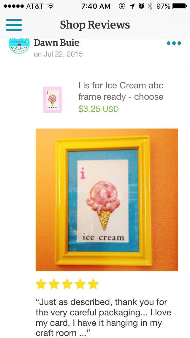 I is for Ice Cream-Alphabet Soup-Plymouth Cards