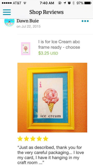 I is for Ice Cream-Alphabet Soup-Plymouth Cards