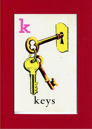 K is for Keys-Alphabet Soup-Plymouth Cards