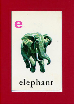 E is for Elephant-Alphabet Soup-Plymouth Cards