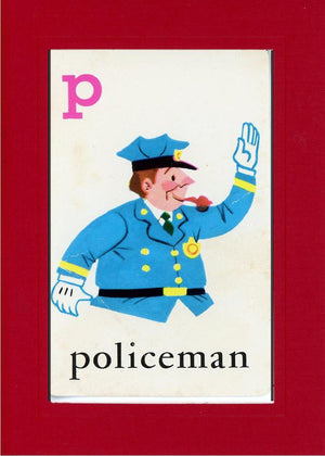 P is for Policeman-Alphabet Soup-Plymouth Cards