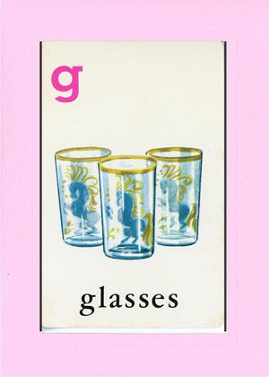 G is for Glasses-Alphabet Soup-Plymouth Cards