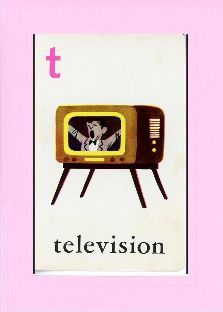 T is for Television-Alphabet Soup-Plymouth Cards