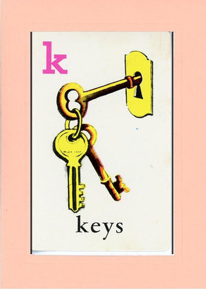 K is for Keys-Alphabet Soup-Plymouth Cards