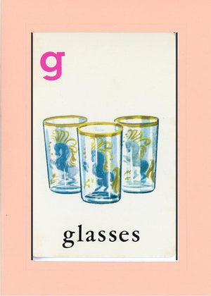 G is for Glasses-Alphabet Soup-Plymouth Cards