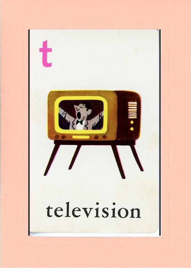 T is for Television-Alphabet Soup-Plymouth Cards