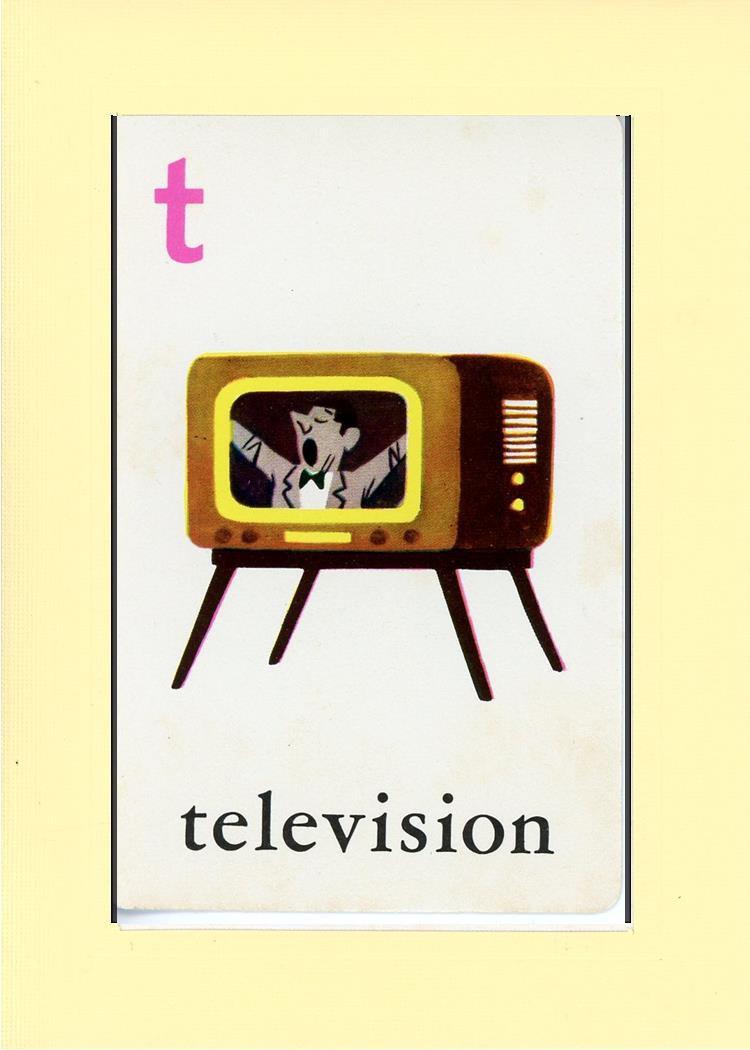 T is for Television-Alphabet Soup-Plymouth Cards
