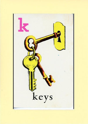 K is for Keys-Alphabet Soup-Plymouth Cards