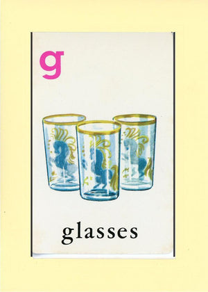 G is for Glasses-Alphabet Soup-Plymouth Cards