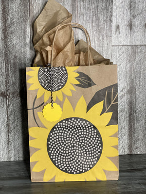 Gift Bag & Tag - Sunflower-Bags-Plymouth Cards