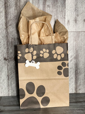 Gift Bag & Tag - Paw Prints-Bags-Plymouth Cards