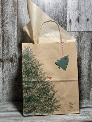Gift Bag & Tag - Evergreen-Bags-Plymouth Cards