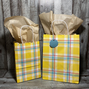 Gift Bag & Tag - Sunshine Plaid-Bags-Plymouth Cards