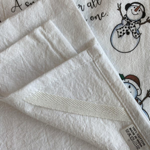 Flour Sack Towel - Snowmen Fun friends-Plymouth Cards