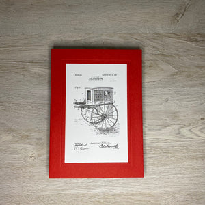 Mail Carrier Wagon-Greeting Card-Plymouth Cards