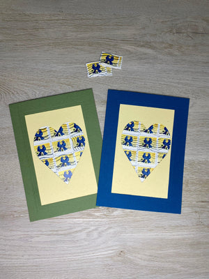Heart - Love Bluebirds 39 cent stamp cards-Plymouth Cards