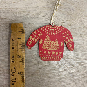 Snowman Ugly Sweater Ornament-Plymouth Cards