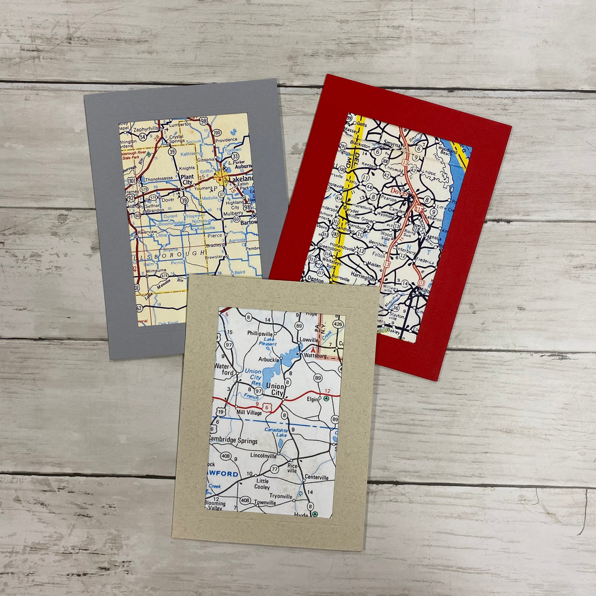 City State map card-Plymouth Cards