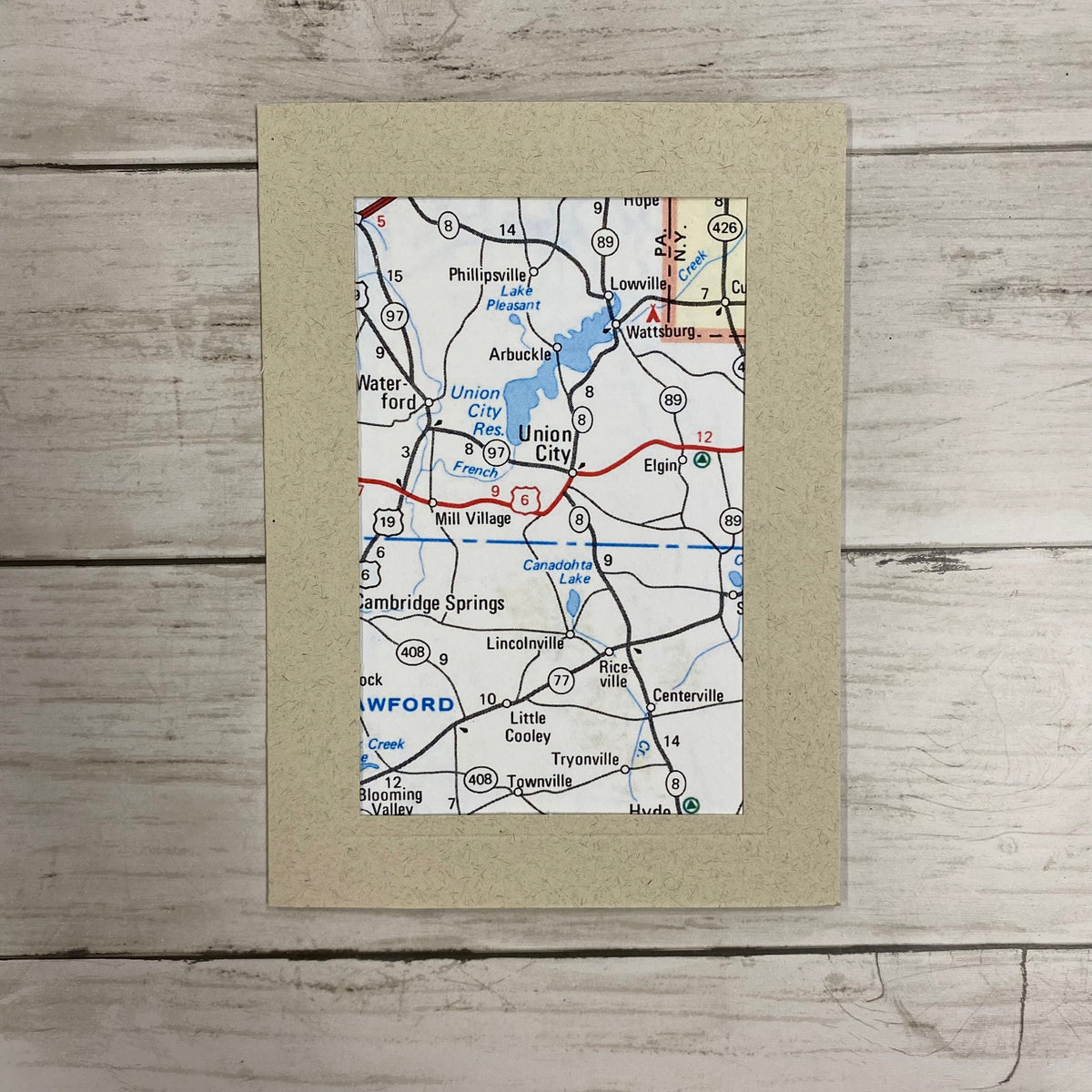 City State map card-Plymouth Cards