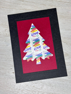 Tree - Rainbow Love 22 cent stamp card-Plymouth Cards
