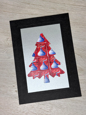 Tree - Hershey Kiss 39 cent stamp card-Plymouth Cards
