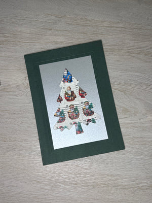 Tree - Santa 34 cent stamp card-Plymouth Cards