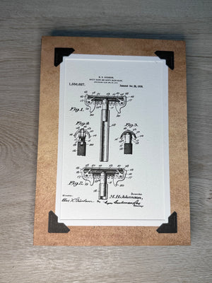 Safety Razor and Safety Razor Blade-Greeting Card-Plymouth Cards