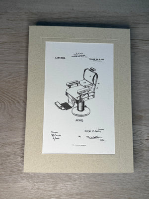 Barber's Chair Back-Greeting Card-Plymouth Cards
