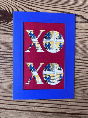 XOXO - Love Bluebirds 39 cent stamp cards-Greetings from the Past-Plymouth Cards