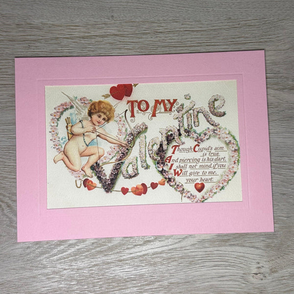 To My Valentine Cupid Pink - Plymouth Cards