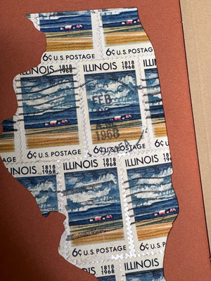 Illinois - 6 cent stamp cards-Plymouth Cards