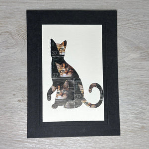 Cat Silhouette - Kitten 37 cent stamp cards-Plymouth Cards