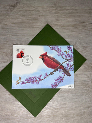 FDC - Cardinal 30 cent stamp card-Plymouth Cards