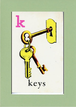K is for Keys-Alphabet Soup-Plymouth Cards