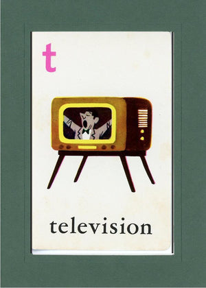 T is for Television-Alphabet Soup-Plymouth Cards