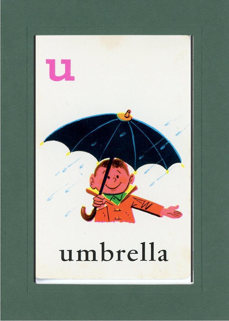 U is for Umbrella-Alphabet Soup-Plymouth Cards